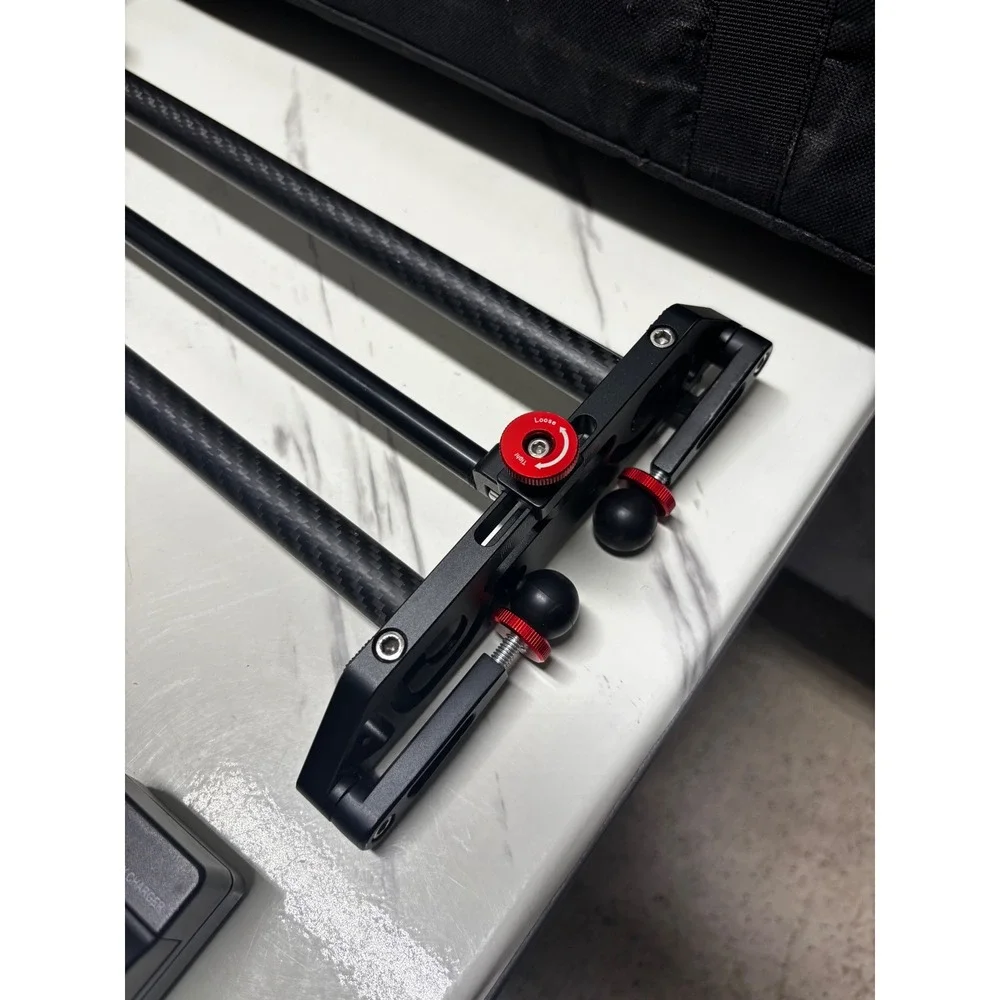 GVM Motorized Camera Slider Carbon Fiber Video Rail Kit Black Excellent
